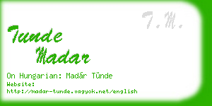 tunde madar business card